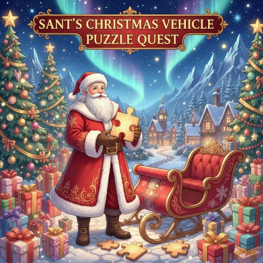Santa's Christmas Vehicle Puzzle Quest Images