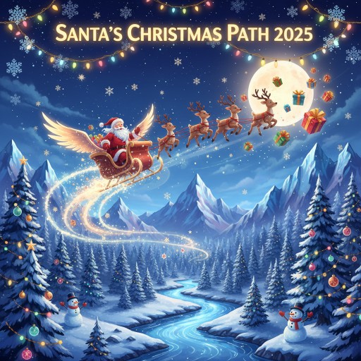 Santa's Christmas Path 2025 Images